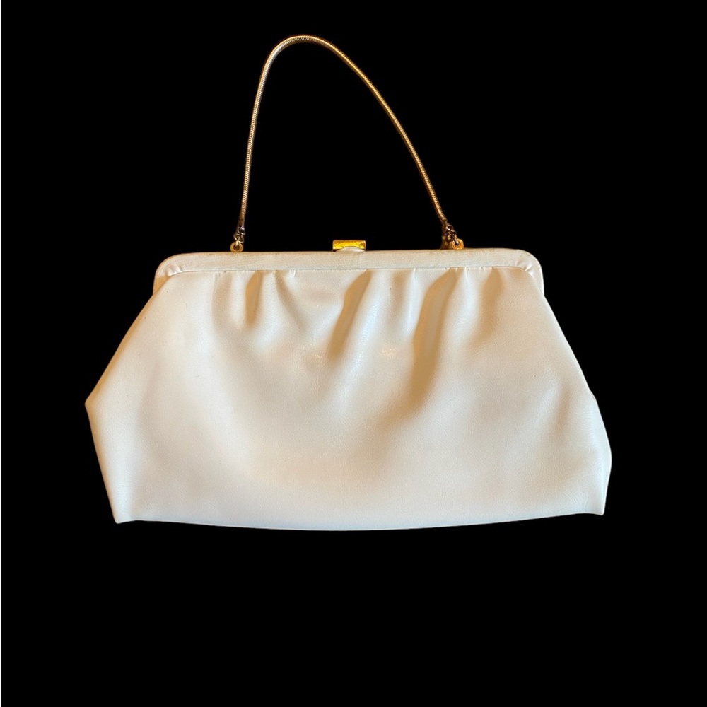 ✨ Gorgeous Mid-Century Vintage White Frame Clutch ✨ - Picture 2 of 5